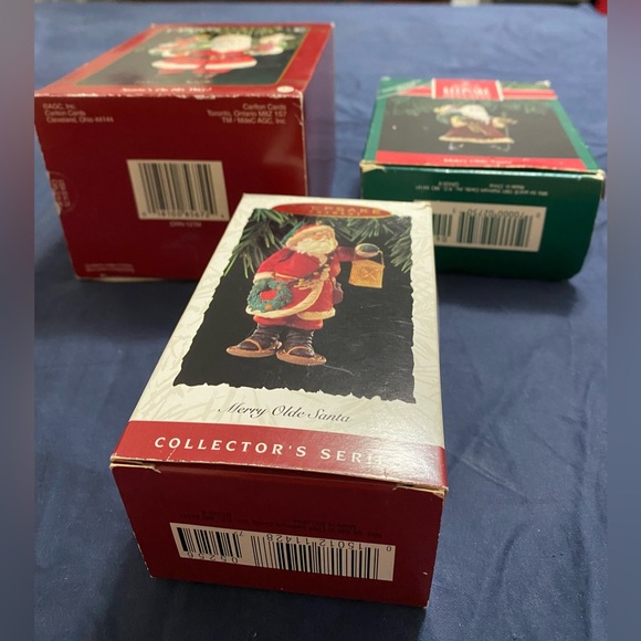 “Set of 3 Vintage Santa Collectible Ornaments” - Picture 4 of 15